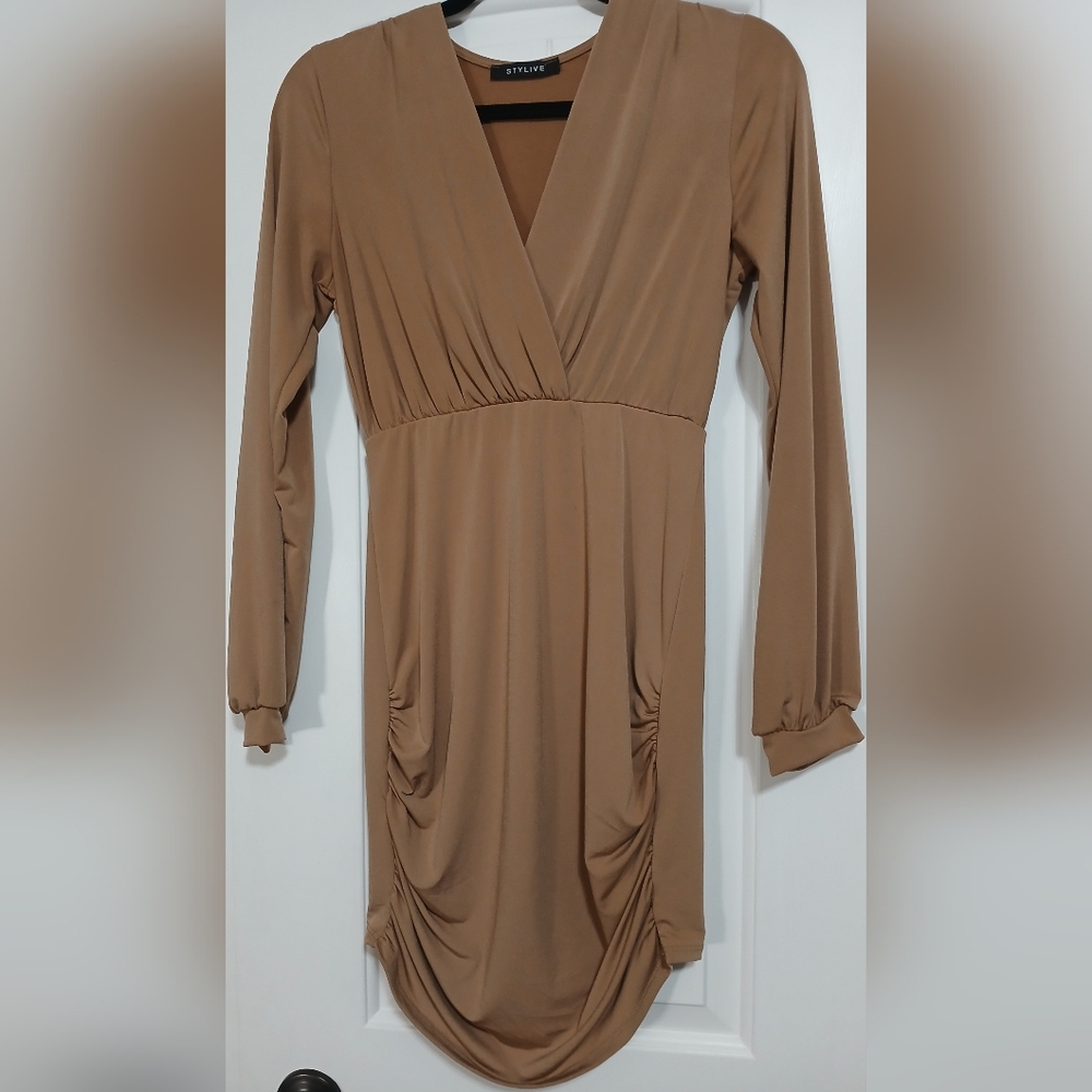 Stylive tan dress